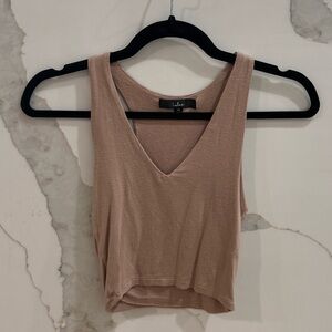 Lulus Basics Feel Like Dancing Taupe Crop Top Brown - Size XS
